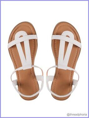 Women's T-Strap Slingback Sandals Arch Support Slide Slip-On